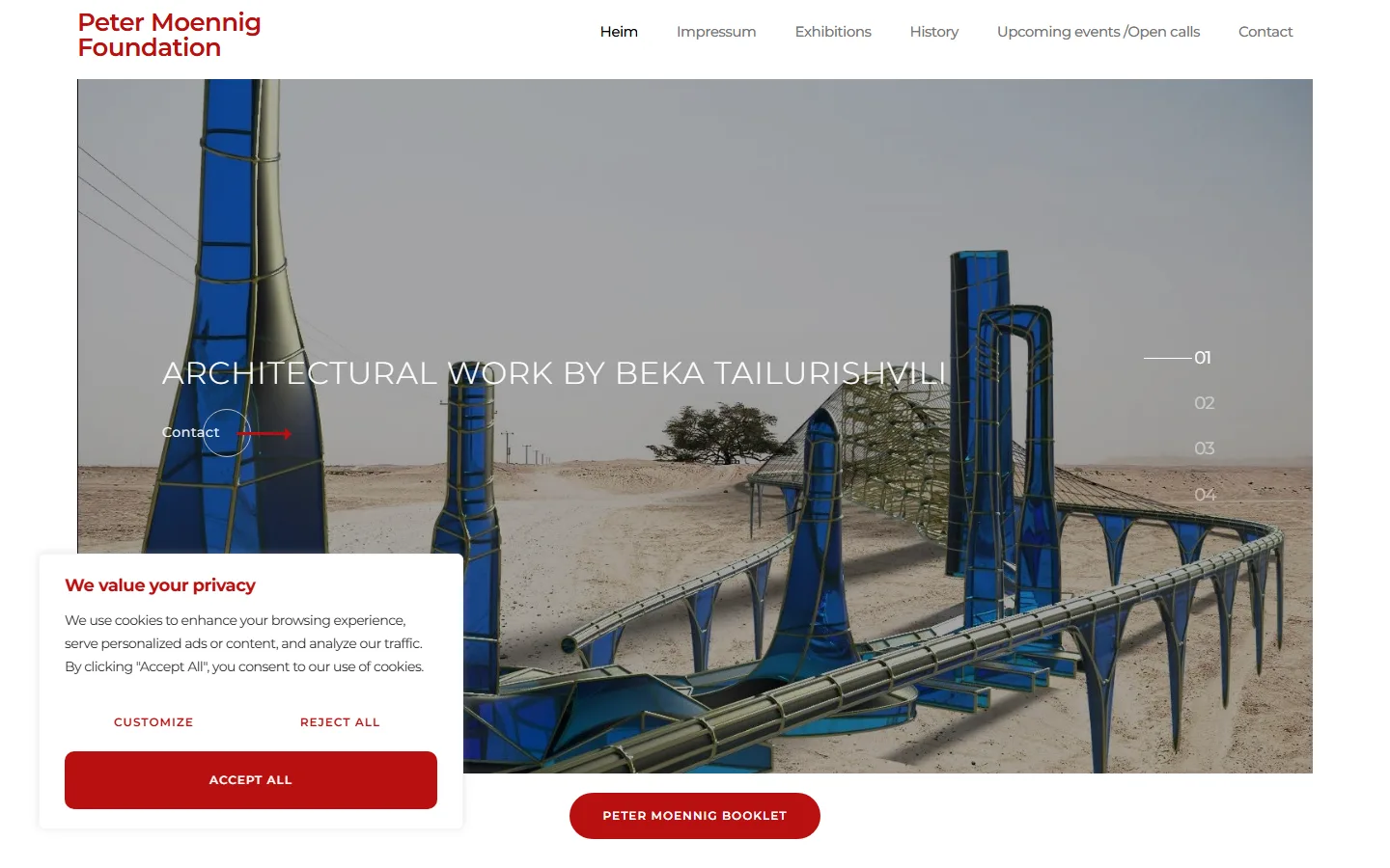 Peter Moennig Foundation — desktop